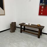 Old restored oak workbench
