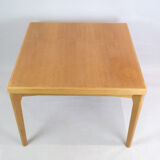 Coffee table, oak, Henning Kjærnulf, Vejle chairs and furniture factory, 1960s