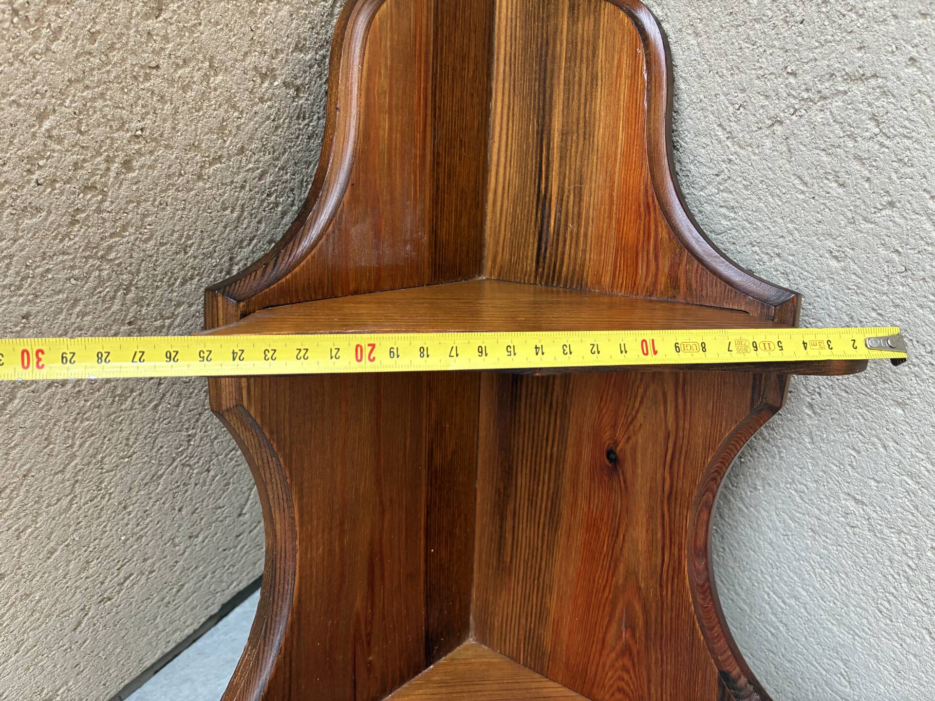 Pair of vintage corner shelves