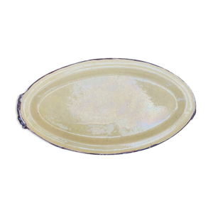 Plat ovale en terre vernissée