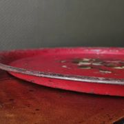Very large Napoleon III tray in painted tin