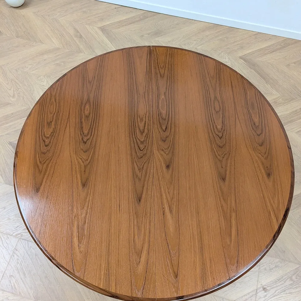 Round table G Scandinavian teak extendable