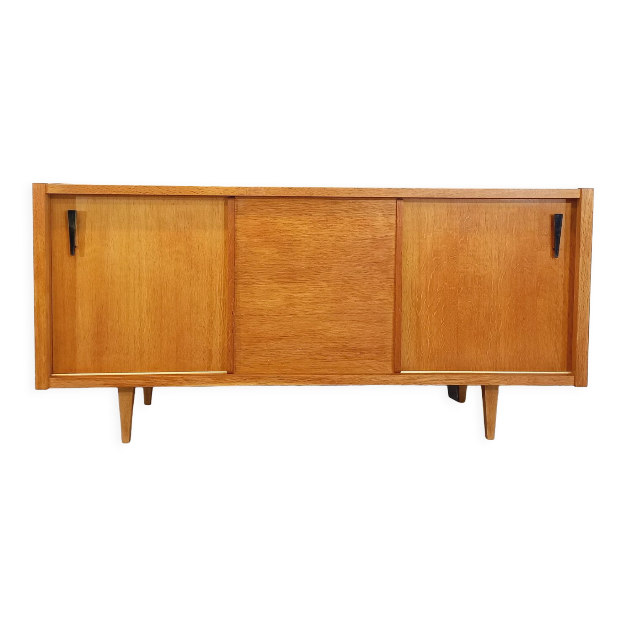 Vintage row in light oak wood from the 60s