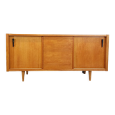Vintage row in light oak wood from the 60s