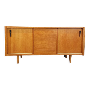 Vintage row in light oak wood from the 60s