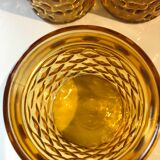 Set of 8 amber glasses