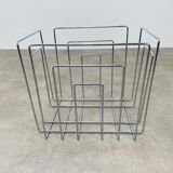 Magazine holder in chromed metal by Willi Glaeser for TMP 80s
