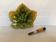 Ceramic leaf butter dish and its knife