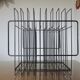 Vinyl rack in black painted metal  1960s