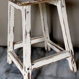 Old patinated workshop stool