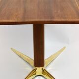 Oswald Haerdtl x Hagenauer Vienna coffee table in brass and walnut, Austria, 1950s