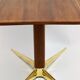 Table basse Oswald Haerdtl x Hagenauer Vienne en laiton et noyer, Autriche, années 1950