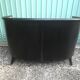 Lot of 2 armchairs and a sofa from Baumann in black wood and marble rose leather