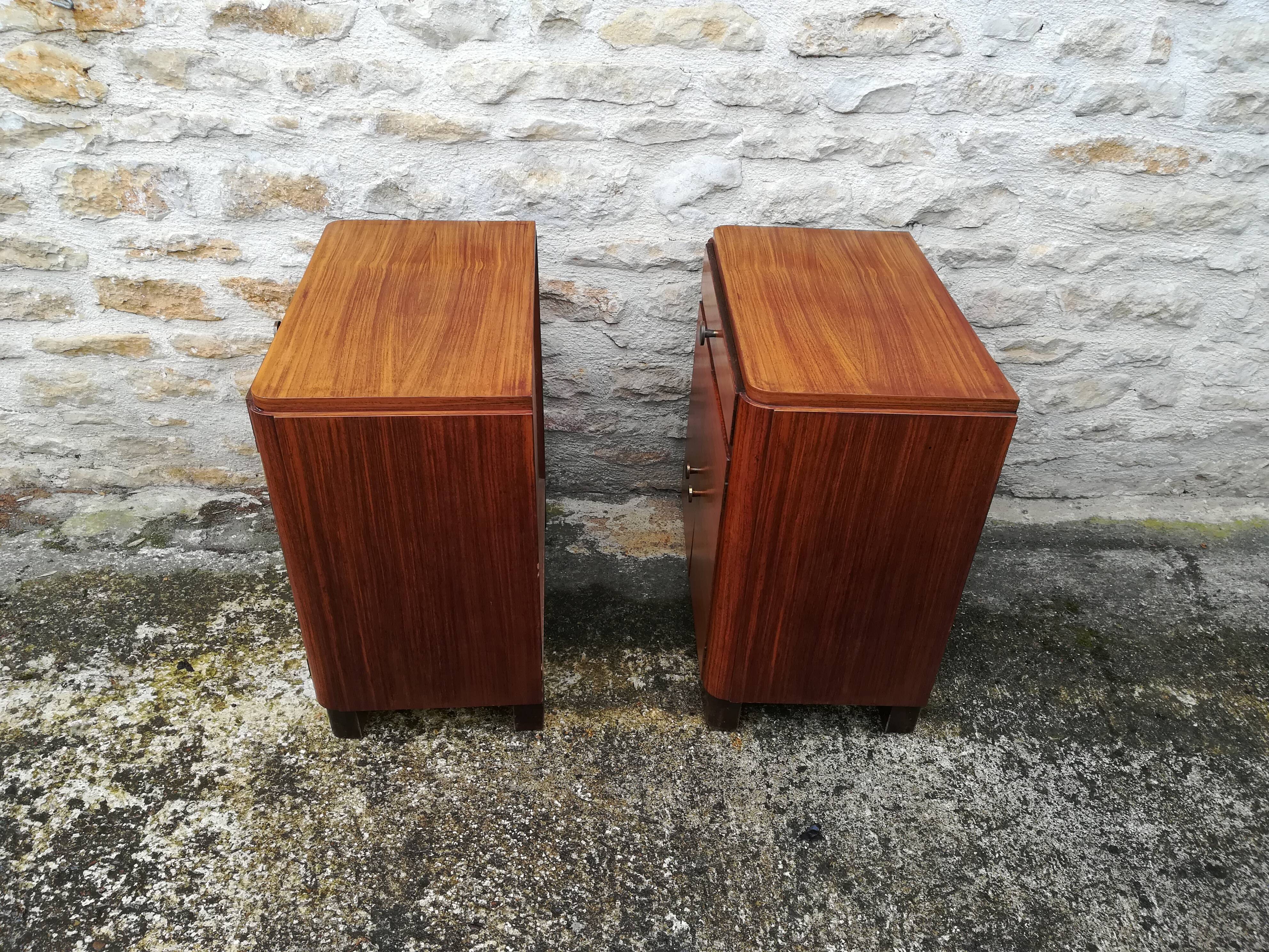 Pair of art deco night tables