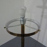 Brass and Glass Floor Lamp, 1970s