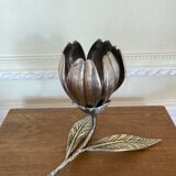 Metal flower ashtray 70s