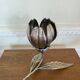 Metal flower ashtray 70s