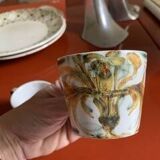 Set of two Keraluc cups and saucers (Quimper)