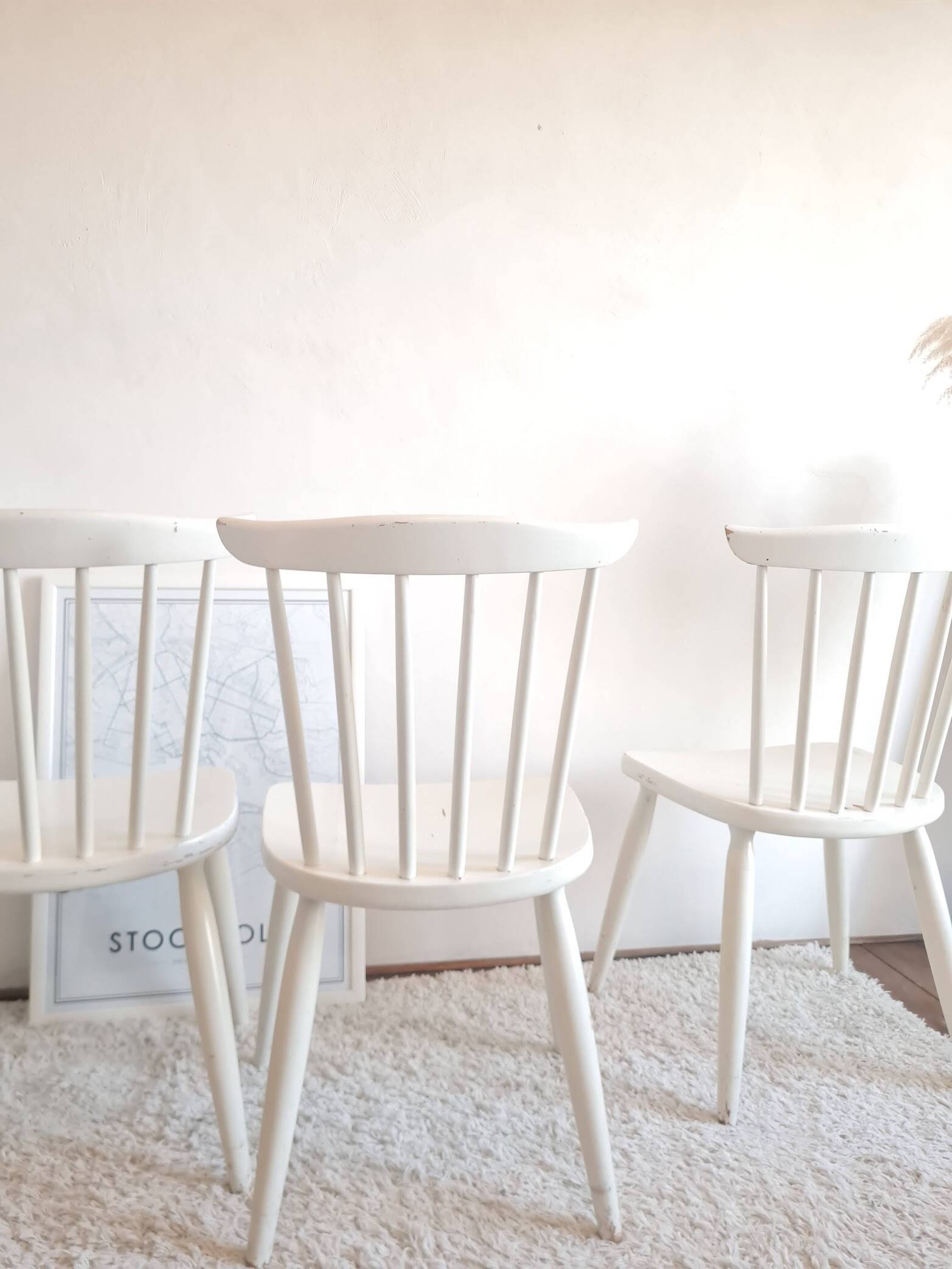 Set of six vintage Scandinavian chairs