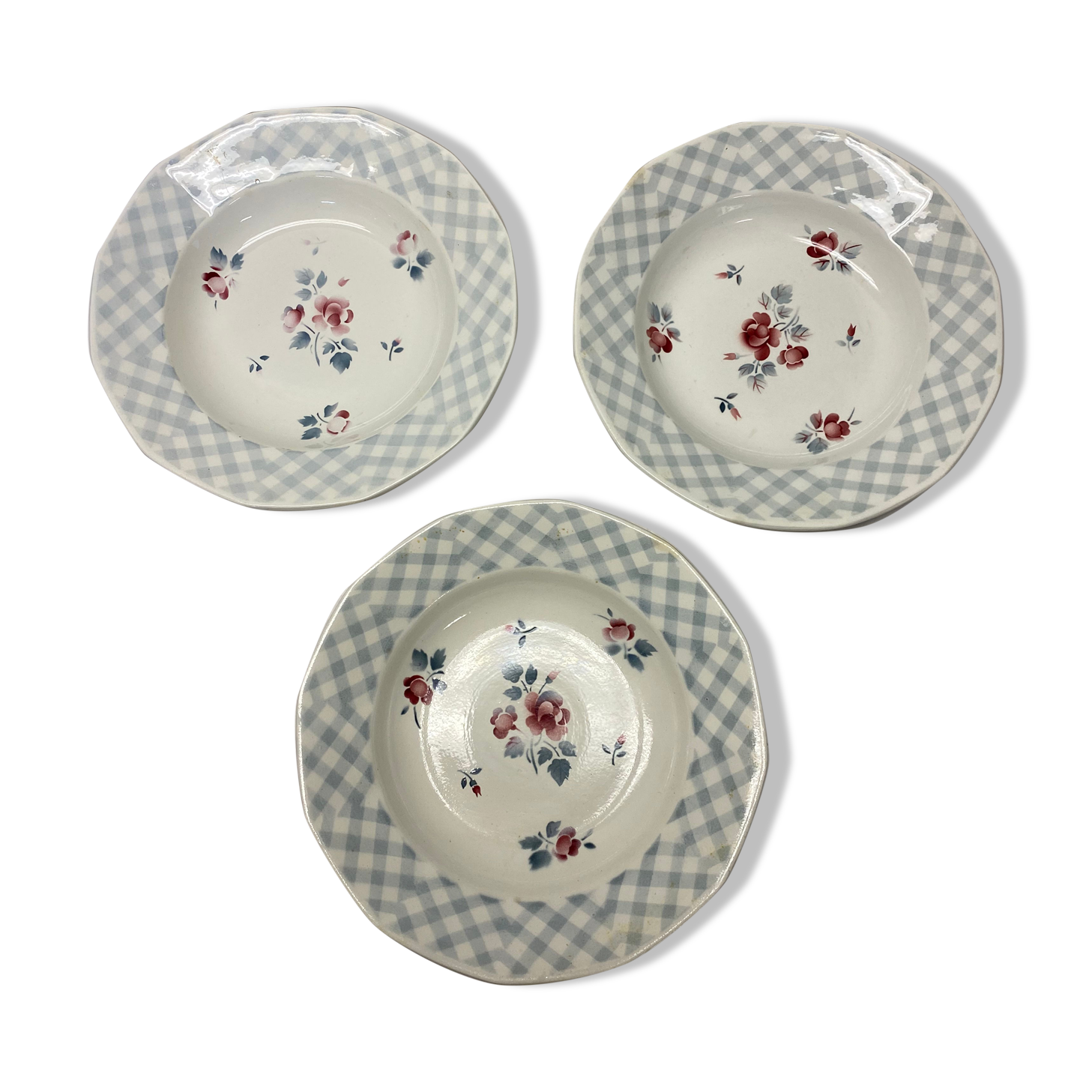 3 dishes hollow Sarreguemines model Bastia