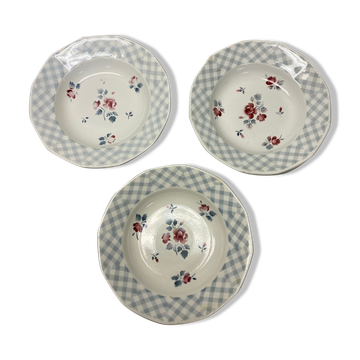3 dishes hollow Sarreguemines model Bastia