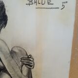 Nu au fusain, 1950/60 signé