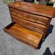 Curved commode in Louis XV style made of cherry wood.