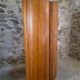 Large French folding screen in pine, room divider, 1950s, attributed to Baumann.