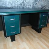 Office Industrial Metal covered of Skai green, 1950s