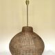 XXL lamp in woven rattan with a honeycomb lampshade