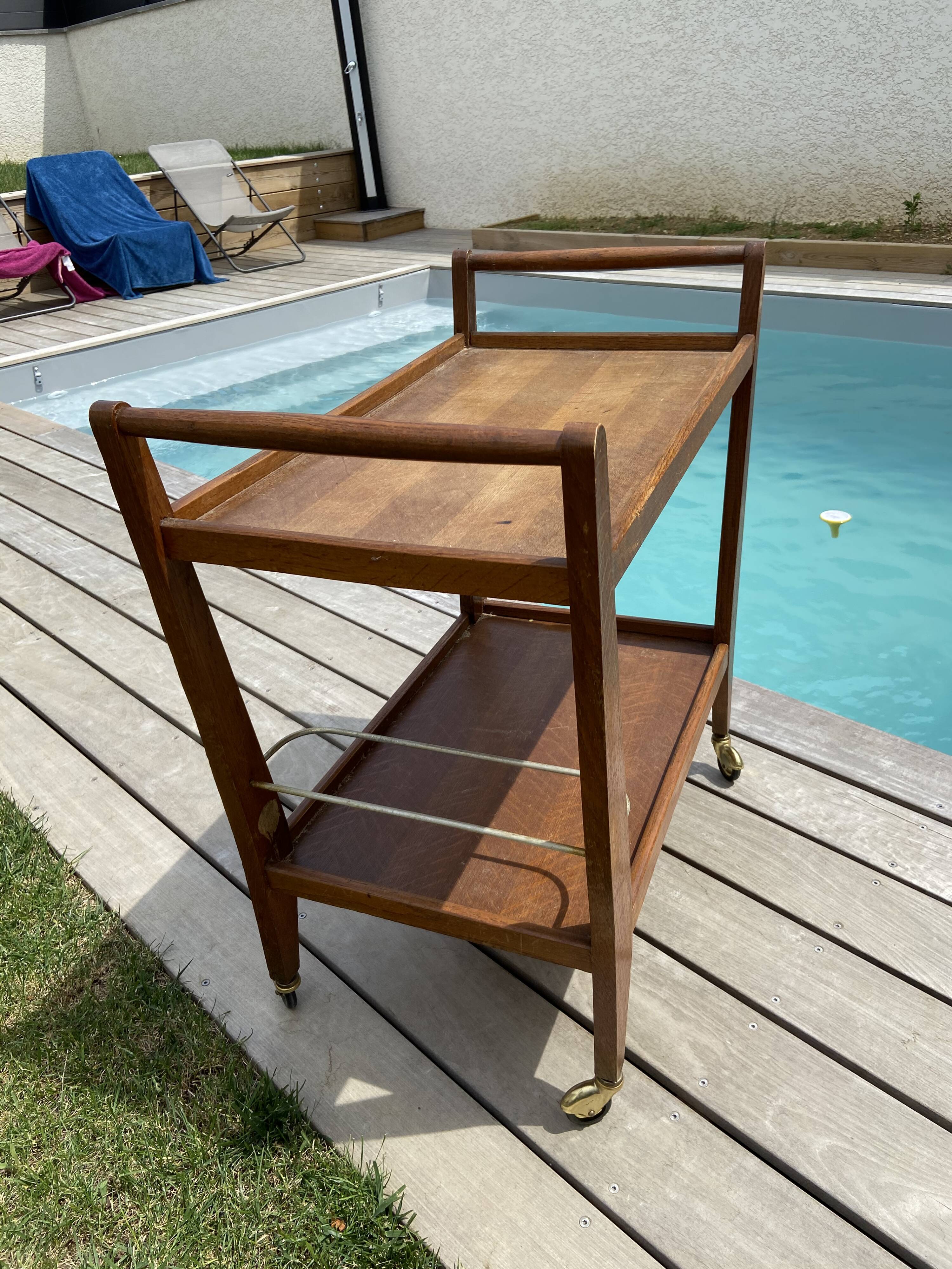 Scandinavian vintage teak dessert