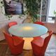 Table lumineuse ED et 4 chaises Zoe – Slide, design Guglielmo Berch