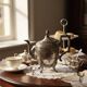 Silver-plated teapot - Napoleon III style - 1870
