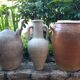 Ancient sandstone jar with two handles