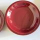 Set de 5 assiettes calotte mid century faience de Longchamp 1970