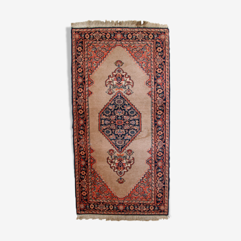 Vintage Indian Carpet Tabriiz handmade 60cm x 118cm 1960s, 1C729