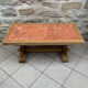 Table basse bois et tomettes