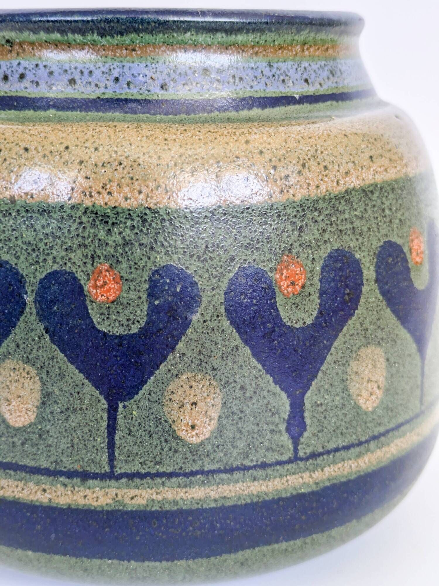 Ceramic vase KMK, Mora decor, Germany 1970s
