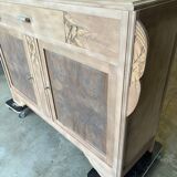 Raw wood sideboard