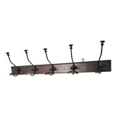 Old wall coat rack, 5 hooks