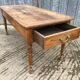 Antique cherry farmhouse table with 2 drawers and 1 pull-out