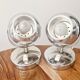 Paire de lampes design Space Age 1960 chromées