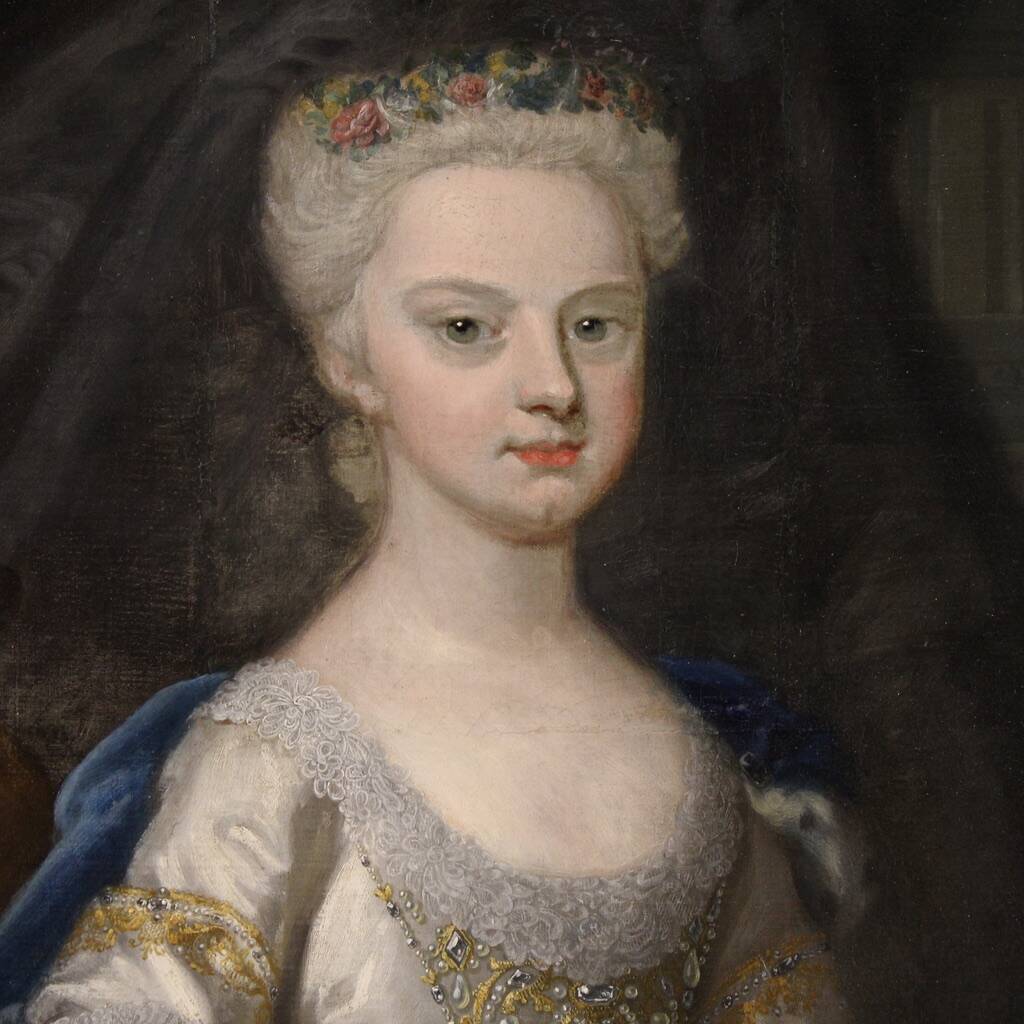 Great 18th century painting, portrait of a young princess