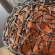Large mushroom lamp in woven rattan