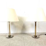 Pair of vintage large lucite table lamps, 1970s