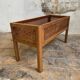 Vintage wooden and cane planter