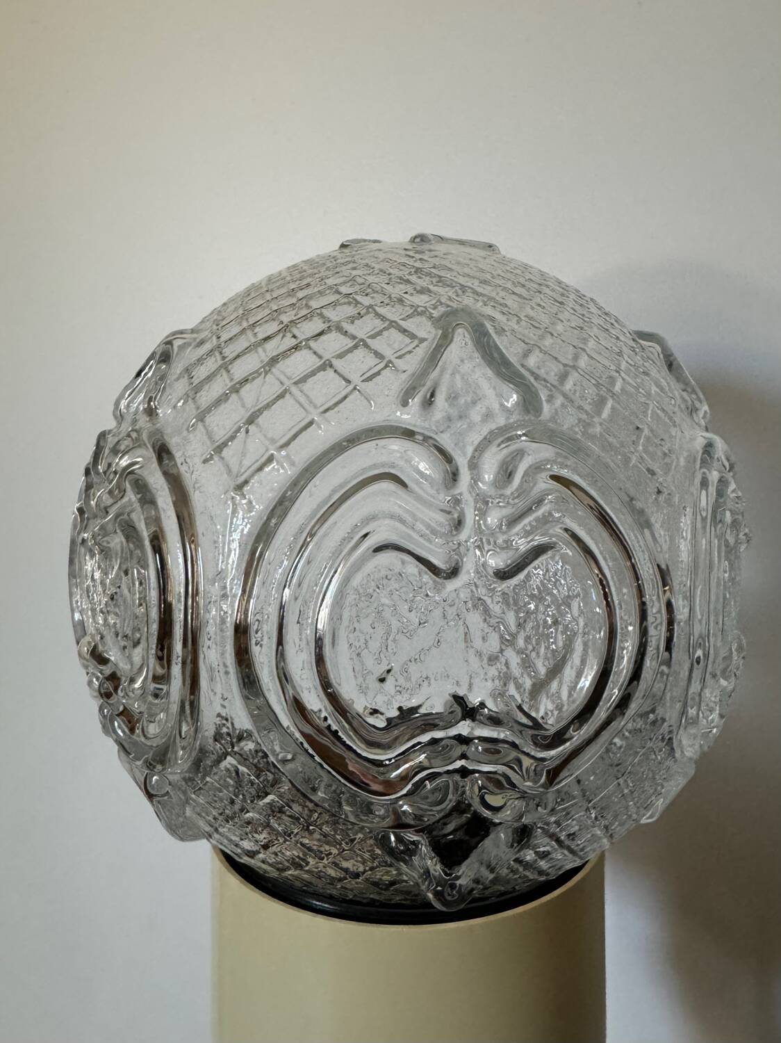 Pressed glass globe from the 60s
