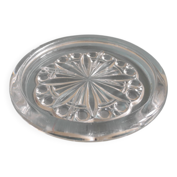 coupelle dessous bouteille cristal Baccarat crystal bottle coaster