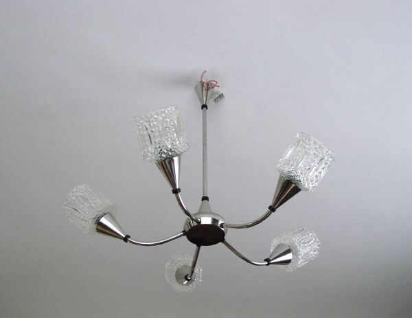 Brass chandelier, Modern 1970s