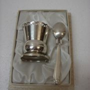 Egg cup silver metal daniel trégut
